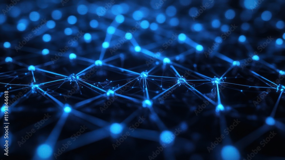 Abstract Network Connection: Digital Nodes and Lines Abstract Network Connection: Digital Nodes and Lines