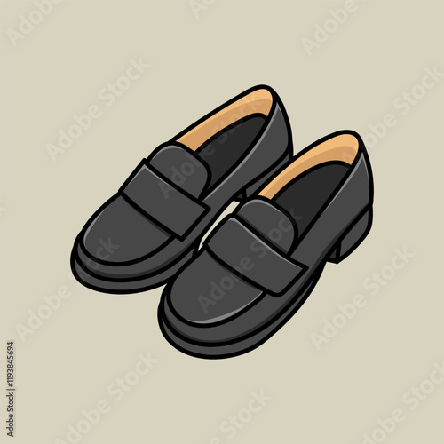 A pair of black women's loafers