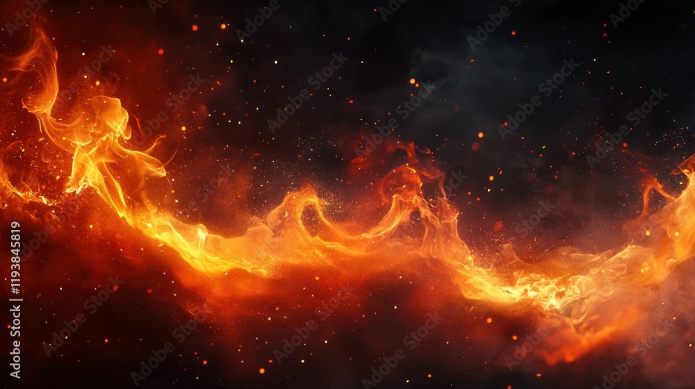 Fiery Orange and Red Abstract Expressionism Flames and Embers Light Background Fiery Orange and Red Abstract Expressionism Flames and Embers Light Background