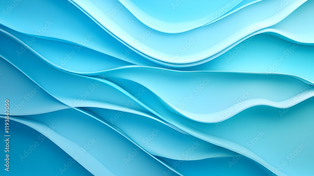 Obraz premium Soft Blue Waves Flowing Elegantly Across a Smooth Background