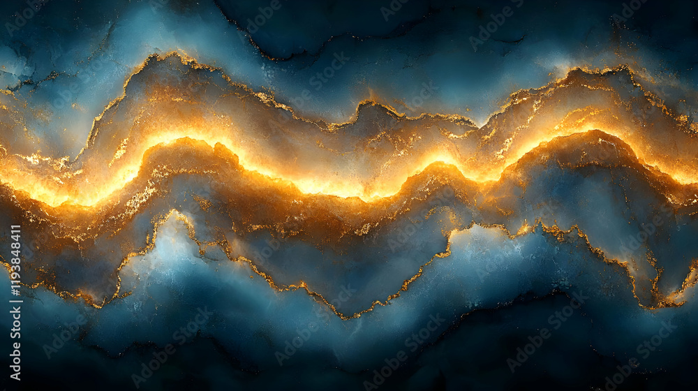 Abstract Sparkling Gold and Blue Texture Background, Glowing Waves, Dynamic Energy Flow, Elegant Design Abstract Sparkling Gold and Blue Texture Background, Glowing Waves, Dynamic Energy Flow, Elegant Design