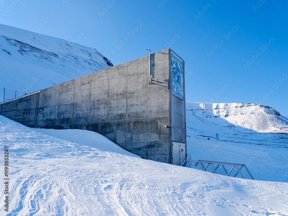 custom made wallpaper toronto digitalSvalbard Global Seed Vault. Longyearbyen, the capital of Svalbard. Arctic, Scandinavia, Norway.