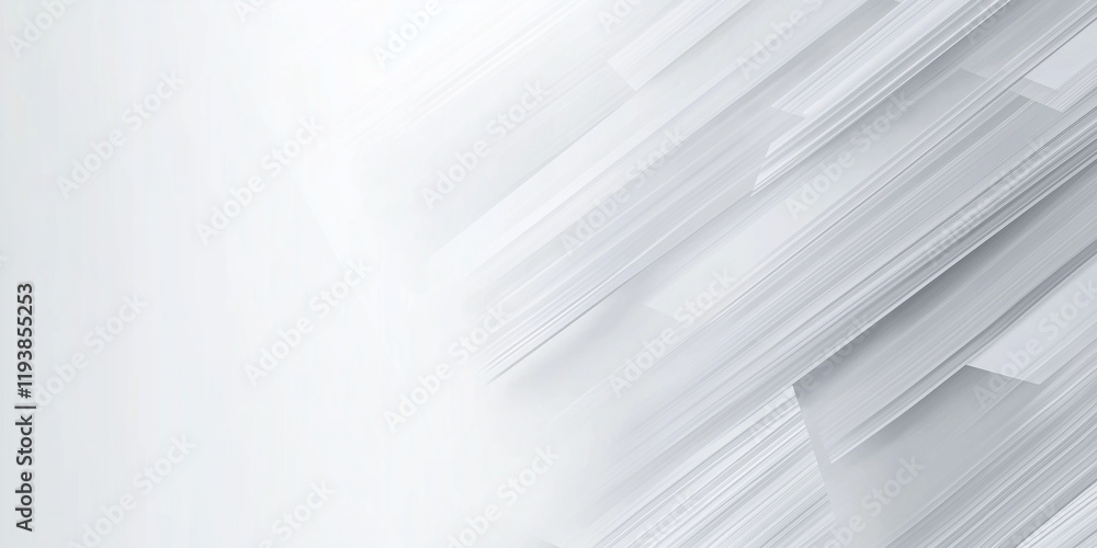 Obraz premium A geometric white abstract background with layered diagonal elements creating a sharp and dynamic visual design