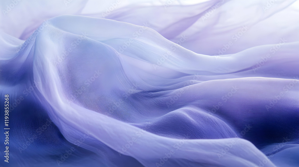 Soft Ethereal Fabric Waves in Shades of Lavender and Blue Soft Ethereal Fabric Waves in Shades of Lavender and Blue