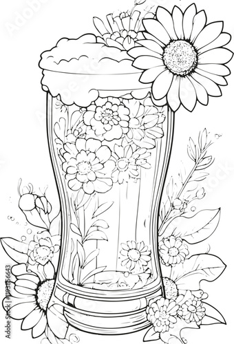 Vektorisiert aus dem Package Bier, Kloster, Comic, Coloring, Mandala, SciFi