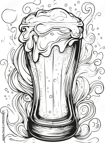 Vektorisiert aus dem Package Bier, Kloster, Comic, Coloring, Mandala, SciFi