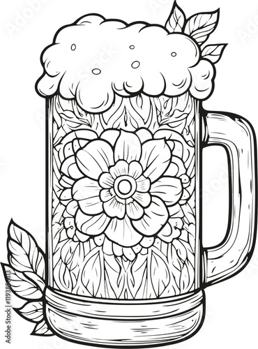 Coloring Page - vectorized - From the Love, Vacation, Fun and Drinks - Package