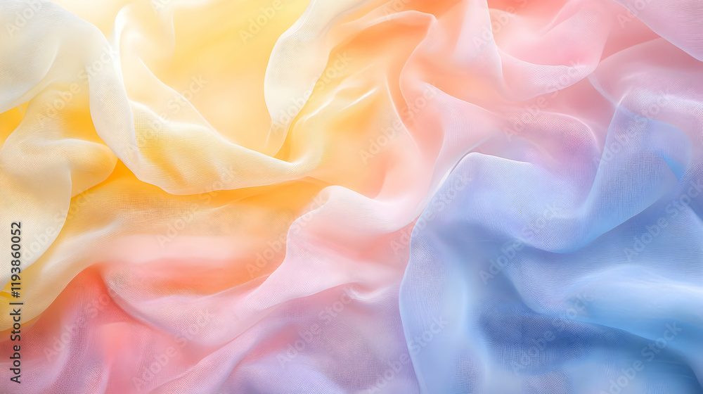 Obraz premium Pastel Silk Fabric Texture with Soft Flowing Drapery in Background