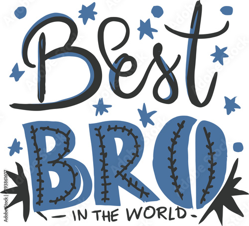 Best bro  typography t shirt design