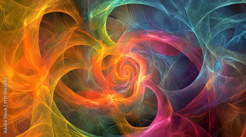 Colorful Abstract Swirling Design Featuring Vivid Lines and Patterns Colorful Abstract Swirling Design Featuring Vivid Lines and Patterns