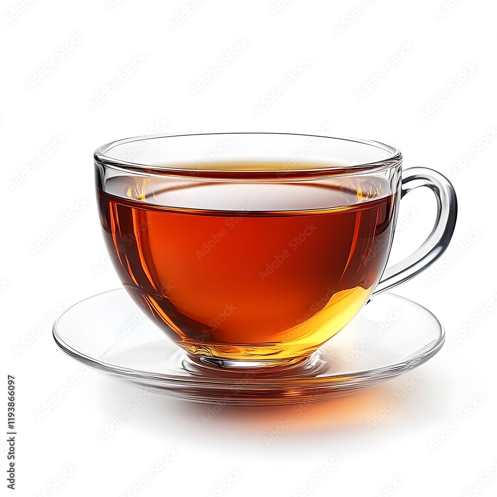 A cup of South African rooibos tea in a glass cup A cup of South African rooibos tea in a glass cup