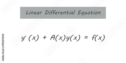 Linear differential equation formula in mathematics.
