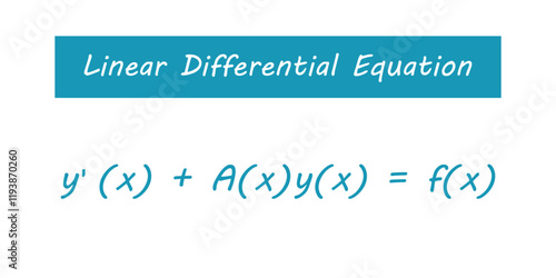 Linear differential equation formula in mathematics.