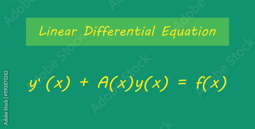 Linear differential equation formula in mathematics.
