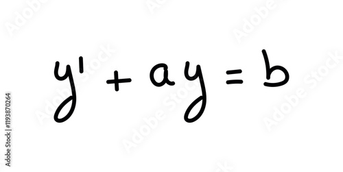 Linear differential equation formula in mathematics.