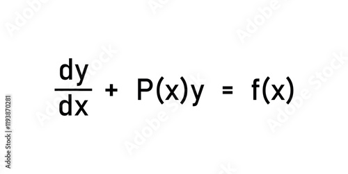 Linear differential equation formula in mathematics.