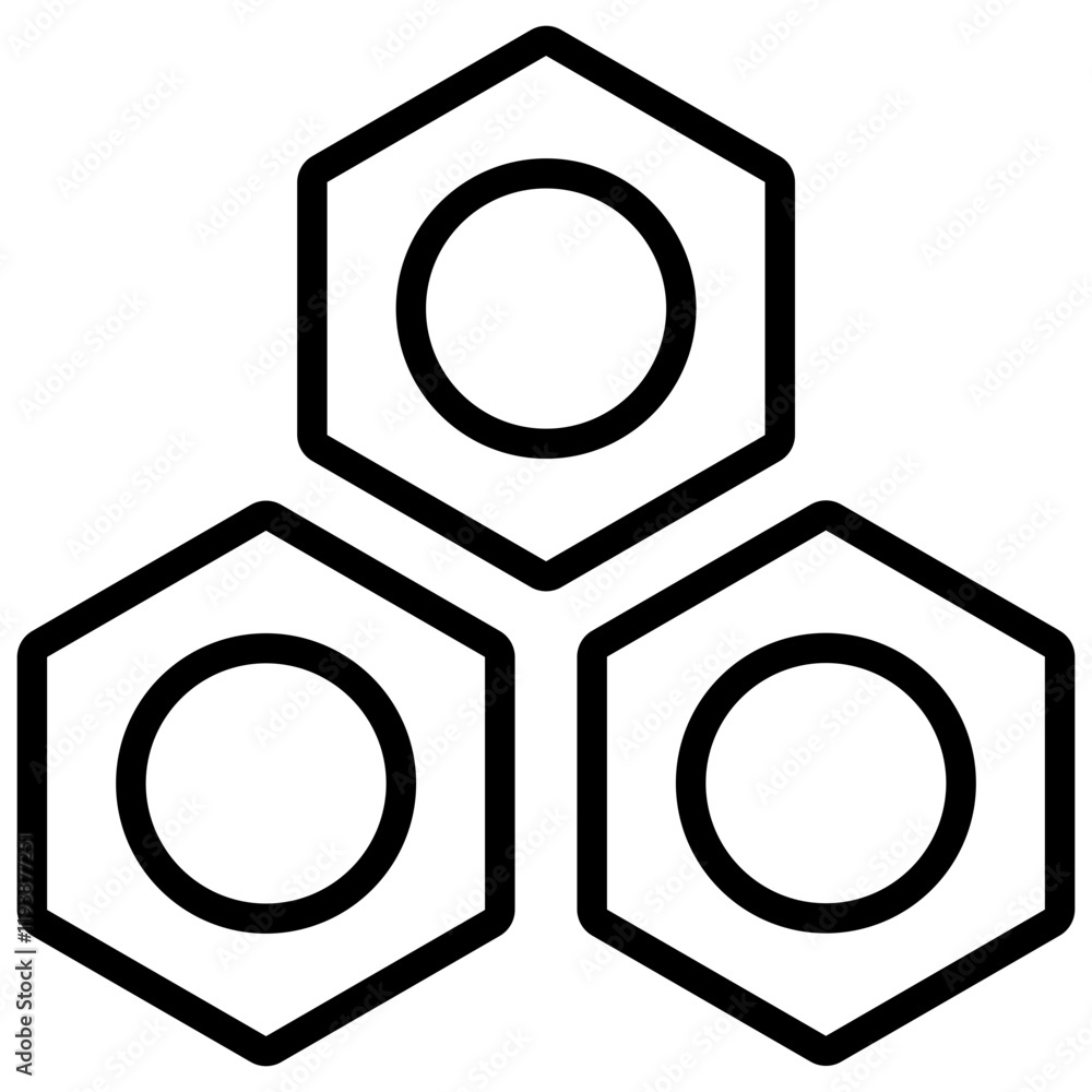 Nut Outline Icon Nut Outline Icon