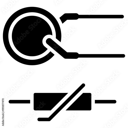 Thermistor Glyph Icon