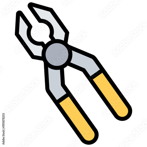 Plier Outline Color Icon