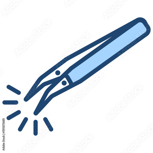 Tweezers Blue Icon