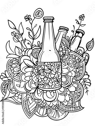 Coloring Page - vectorized - From the Love, Vacation, Fun and Drinks - Package