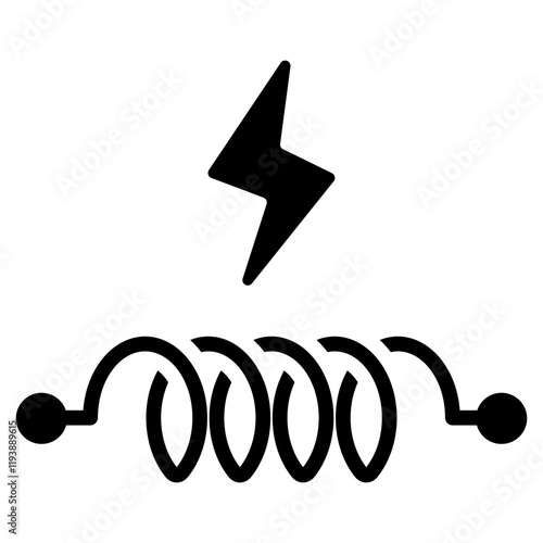 Inductor Glyph Icon