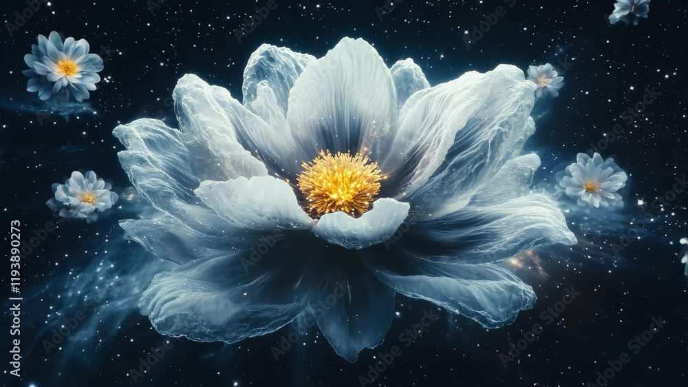 Seamless Looping Cosmic Flower Animation for Background Use Seamless Looping Cosmic Flower Animation for Background Use