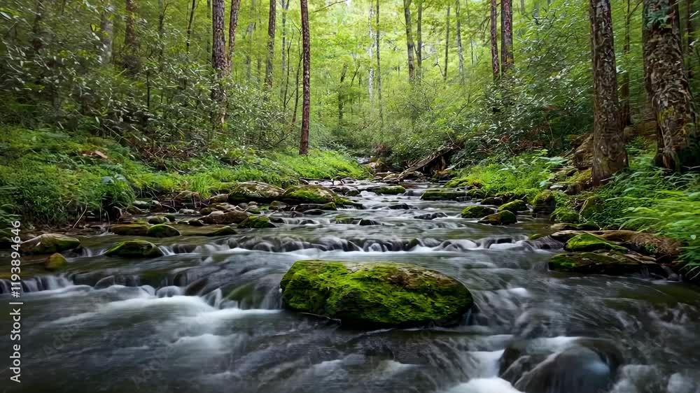 Serene Forest Stream: A Tranquil Escape into Nature's Embrace Serene Forest Stream: A Tranquil Escape into Nature's Embrace