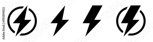 Free Download thunder bolt flash icon, flash lightning bolt icon - Electric power icon symbol - Power energy icon sign for apps and website - GFXLoad