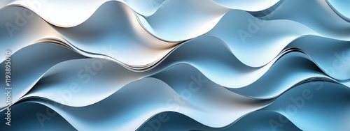 Floating White Paper Typography Alphabet and Numbers with Soft Shadows on Light Gray Background