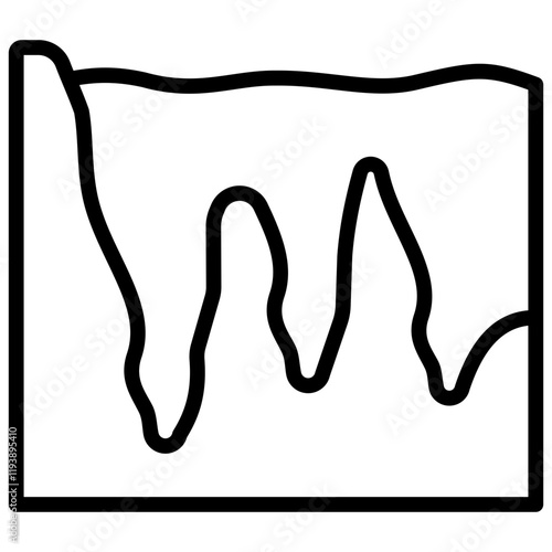 Ocean Basin Outline Icon