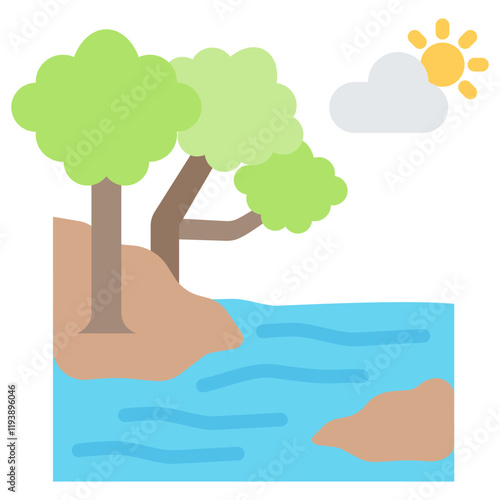 Lagoon Flat Icon