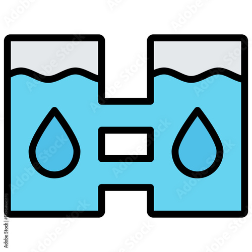 Desalination Outline Color Icon