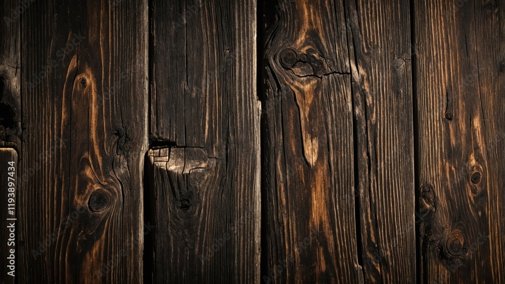 Dark Wooden Panel with Rustic Grain Texture Dark Wooden Panel with Rustic Grain Texture