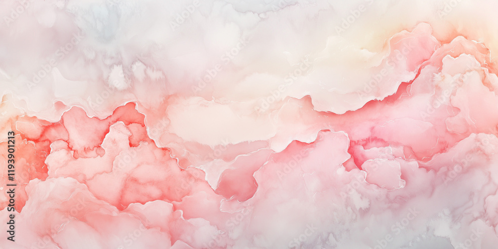 Fototapeta premium Abstract watercolor in pink and coral tones, Mother’s Day background