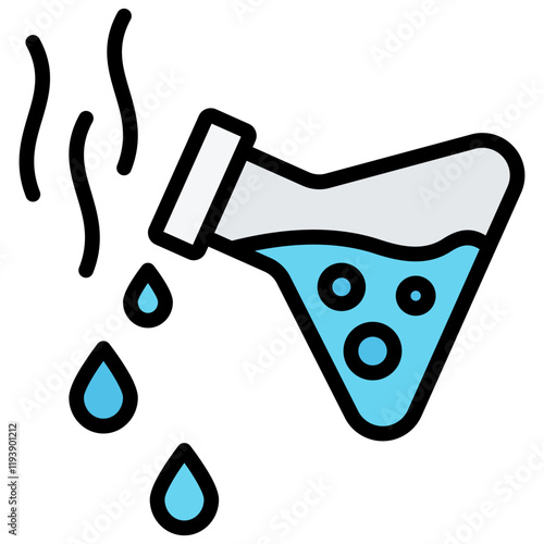 Sulfate Process Outline Color Icon