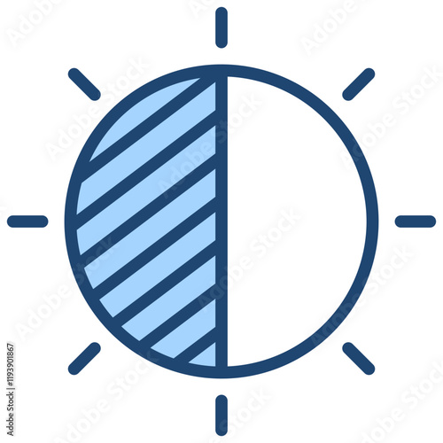 Brightness Blue Icon