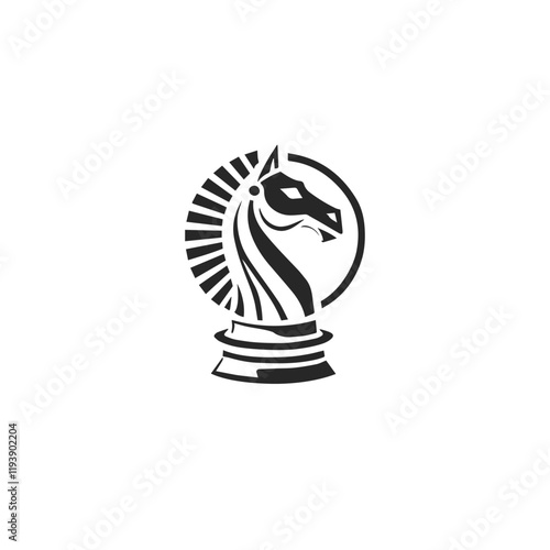 Stylized Knight Chess Horse Logos - Elegant Vector Design, These designs showcase timeless chess symbolism with a modern twist, ideal for branding, marketing, or merchandise.