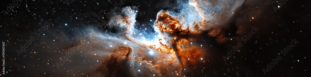 Fototapeta premium Nebula with Interstellar Dust and Stars