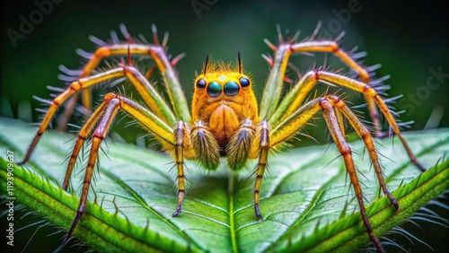 Intricate macro photography captures the Amboli Ghat monkey lynx spider up close. photo