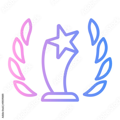 wreath Line Gradient Icon