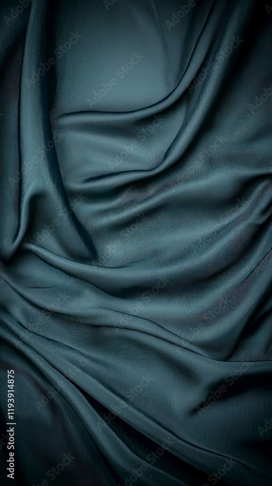 Fototapeta premium Elegant Navy Blue Silk Satin Fabric Drape Abstract Background Texture