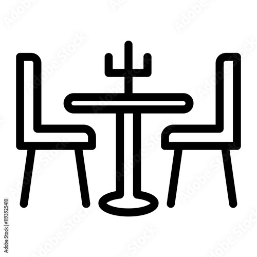 dinner Line Icon