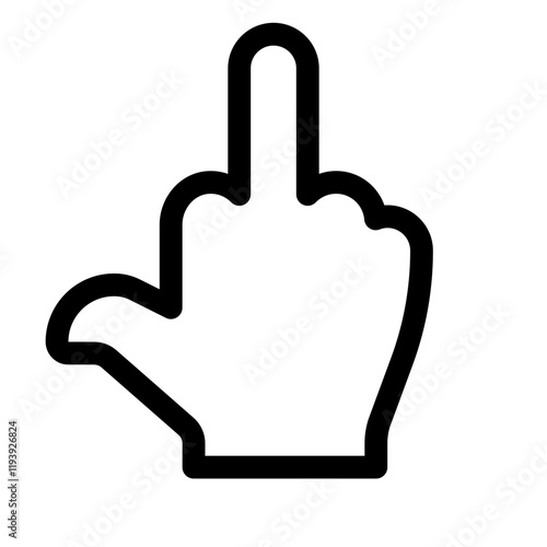 Hand Gesture Middle Finger