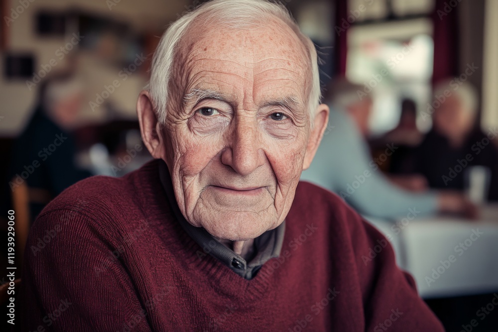 Wide angle portrait of a elderly person in nursing home Wide angle portrait of a elderly person in nursing home
