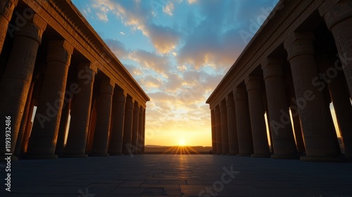 Sunset at the Temple of  Gebel Barkal: Nubian Majesty at Golden Hour photo