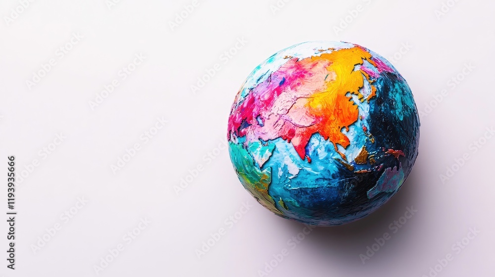 A colorful globe on a clean white background, symbolizing the need for global action in protecting the planet on Earth Day. A colorful globe on a clean white background, symbolizing the need for global action in protecting the planet on Earth Day.