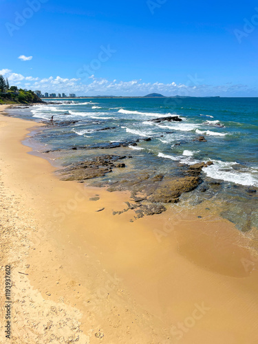 Mooloolaba beach in the Sunshine Coast, Queensland, Australia