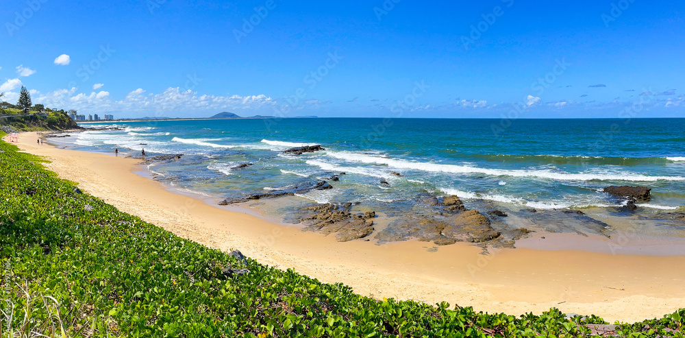 Mooloolaba beach in the Sunshine Coast, Queensland, Australia