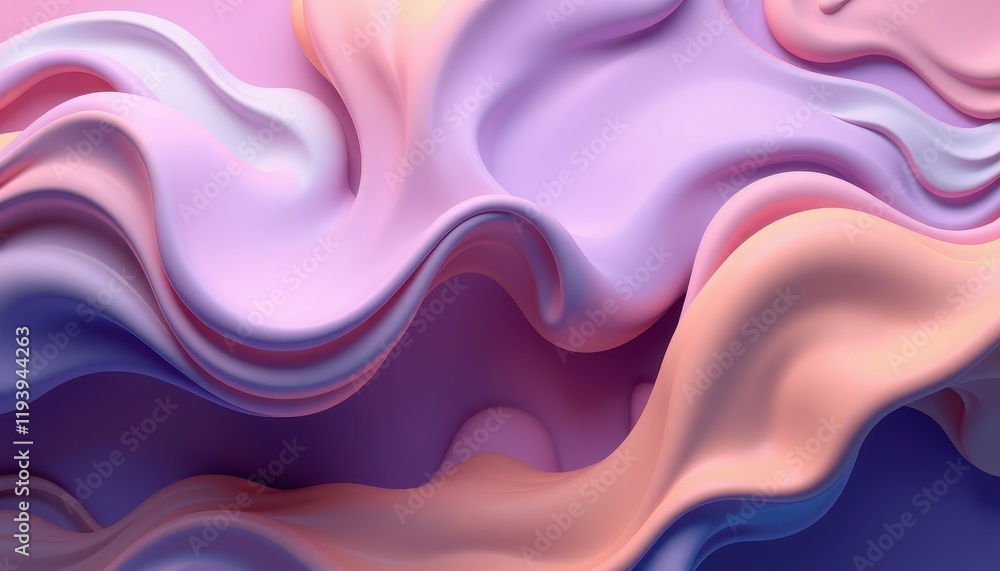 Obraz premium Abstract Pastel Waves Flowing Seamlessly